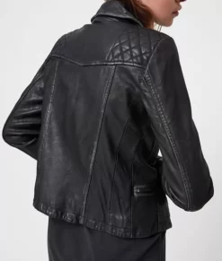Birdy Black Biker Leather Real Leather Jacket