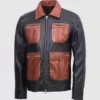 Black And Brown Leather Jacket