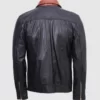 Black And Brown Leather Jacket Back