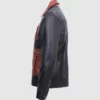 Black And Brown Leather Jacket Side