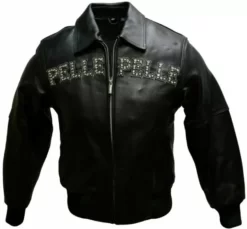 Black Pelle Pelle Pride Studded Leather Jacket