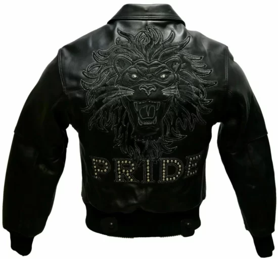 Black Pelle Pelle Pride Studded Leather Jacket Back