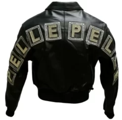 Black Pelle Pelle Studded Leather Jacket Back