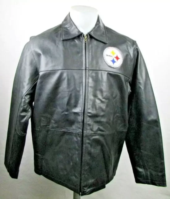 Black Pittsburgh Steelers Nfl Leather Jacket