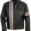 Black Real Leather Peter Fonda Easy Rider Jacket