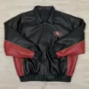 Black Red San Francisco 49ers Nfl Team Leather Jacket