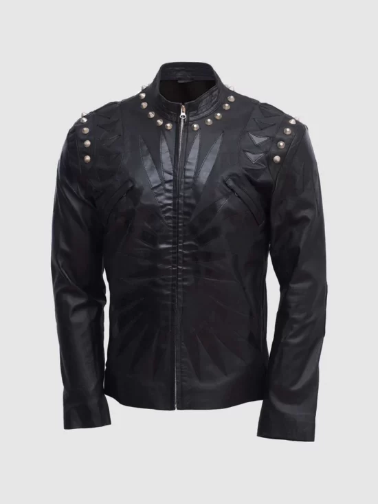 Black Studded Leather Jacket