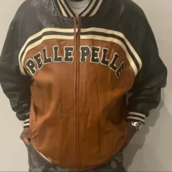 Black and Brown Pelle Pelle leather Jacket