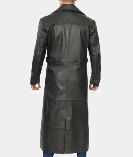 Blade Wesley Snipes Leather Trench Back Leather Coat