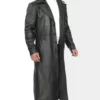 Blade Wesley Snipes Leather Trench Genuine Leather Coat