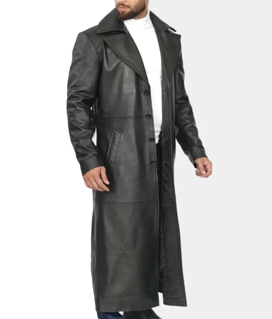 Blade Wesley Snipes Leather Trench Genuine Leather Coat