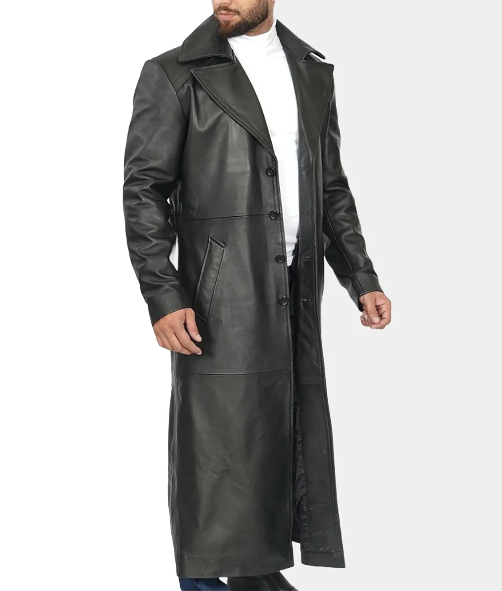 Blade Wesley Snipes Leather Trench Coat - LeatherStylo