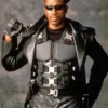 Blade Wesley Snipes Leather Trench Pure Leather Coat