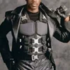 Blade Wesley Snipes Leather Trench Top Leather Coat