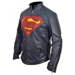 Blue Superman Leather Jacket