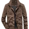 Boston Men’s Gray Fitted Real Suede Field Genuine Leather Jacket
