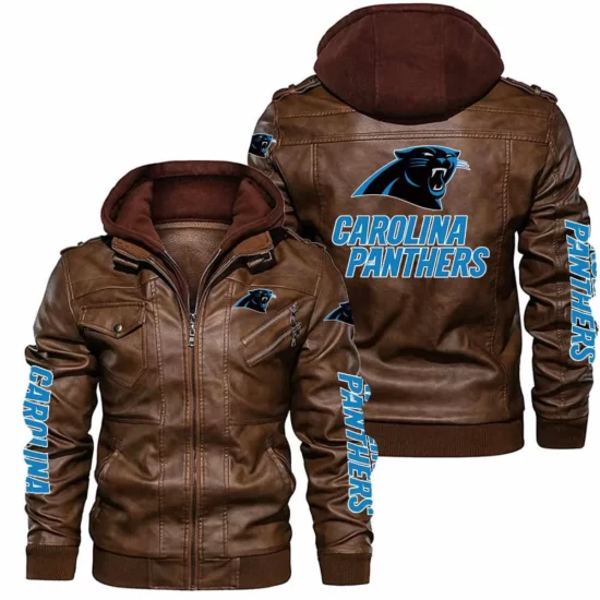 Bogdan Carolina Panthers Best Brown Bomber Leather Jacket