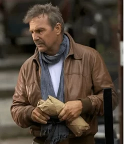 Bomber Kevin Costner 3 Days To Kill Leather Jacket