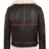 Bomber Shearling Leather Jacket Back