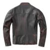 Brady Men’s Black Distressed Retro Leather Cafe Racer Jacket