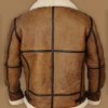 Brian-B3 Distressed Brown Shearling Bomber Jacket (2)