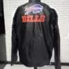 Buffalo Bills Block White Black Nfl Leather Jacket Back