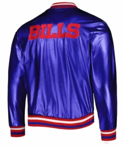 Buffalo Bills Metallic Royal Blue Jacket Back