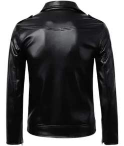 Buston Black Shining Top Leather Jacket