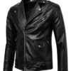 Buston Black Shining Real Leather Jacket