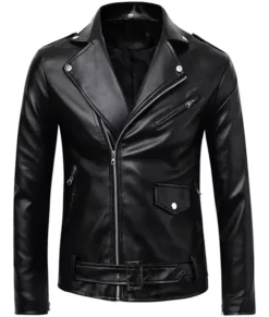 Buston Black Shining Genuine Leather Jacket