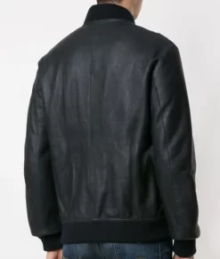 Butter Black Bomber Real Leather Jacket
