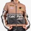 Cactus Jack Brown Genuine Leather Jacket