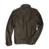 Calfskin Brown Jean Leather Jacket Back