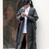 Camila Cabello Top Leather Coat