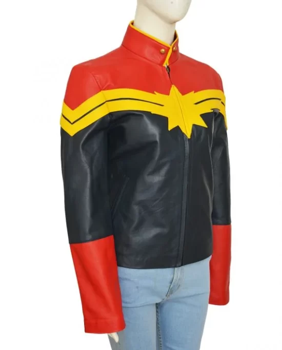 Captain Marvel Carol Danvers Real Leather Jacket