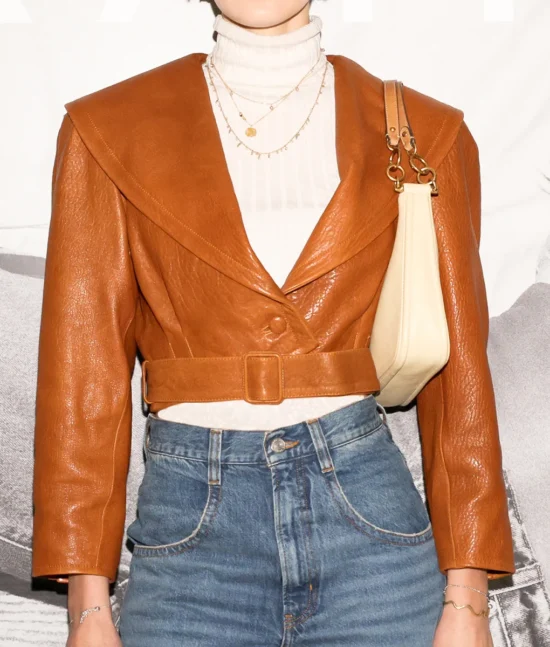 Cara-Taylor-Brown-Cropped-Leather-Jacket