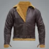 Carl Flying Aviator Winter SF Bomber Leather Jacket