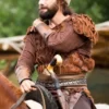 Cavit Cetin Guner Dirilis Ertugrul Ghazi Dogan Alp Brown Vest