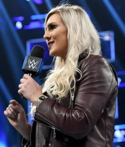 Charlotte Flair Biker Top Leather Jacket – WWE