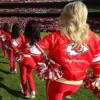 Cheerleaders Red Varsity Genuine Leather Jacket