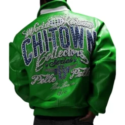 Chi-Town Pelle Pelle Green Pure Leather Jacket
