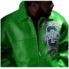 Chi-Town Pelle Pelle Green Real Leather Jacket