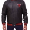 Chicago Bulls Black Vintage Varsity Jacket