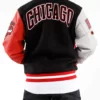 Chicago Champions Red Varsity Real Leather Jacket