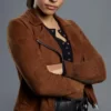 Chicago PD S07 Vanessa Rojas Real Suede Leather Jacket