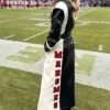 Chiefs Brittany Mahomes Trench Leather Coat Side