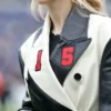 Chiefs Brittany Mahomes Trench Real Leather Coat