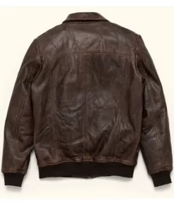 Choco Brown Leather Bomber Real Leather Jacket
