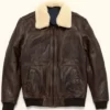 Choco Brown Leather Bomber Top Leather Jacket