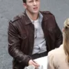 Chris Evans Captain America Avengers Brown Leather Real Leather Jacket